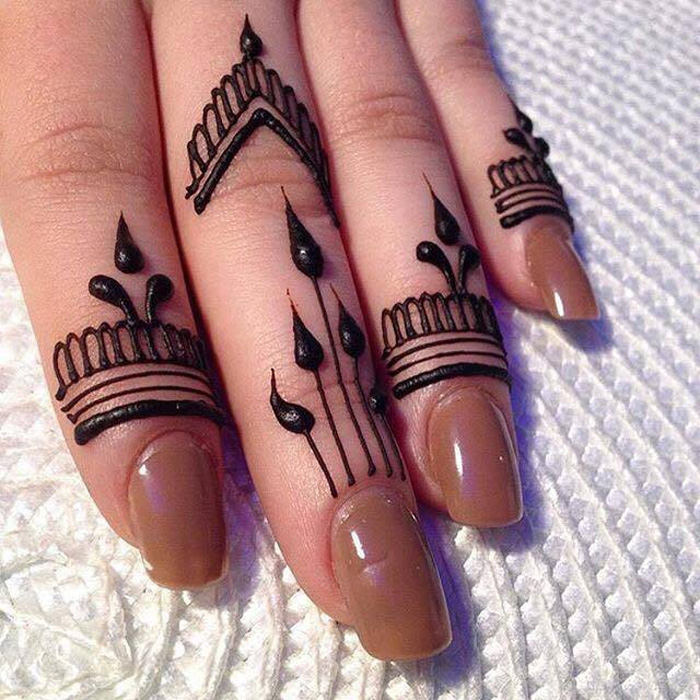 25 Latest Finger Mehndi Designs For 2018 Mehndi Crayon