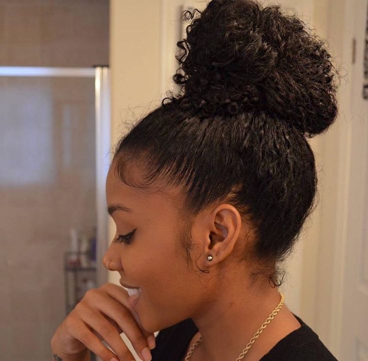 Hairstyles For Curly Hair Buns