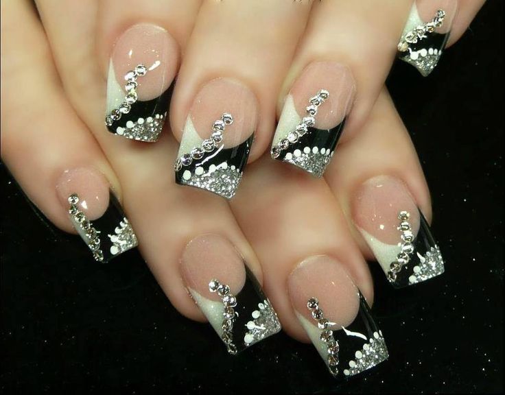 1. New Year's Eve Nail Art Ideas with Rhinestones - wide 3