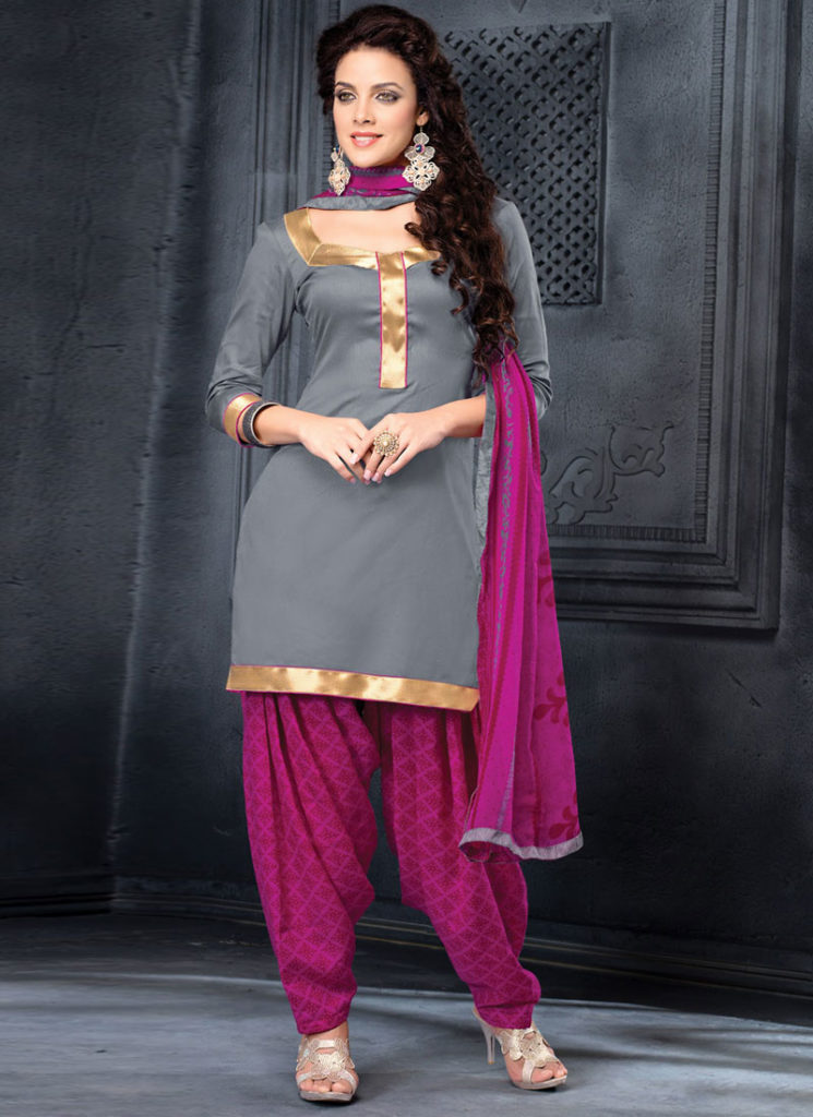 grey colour punjabi salwar suit