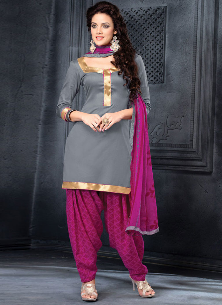 grey colour punjabi salwar suit