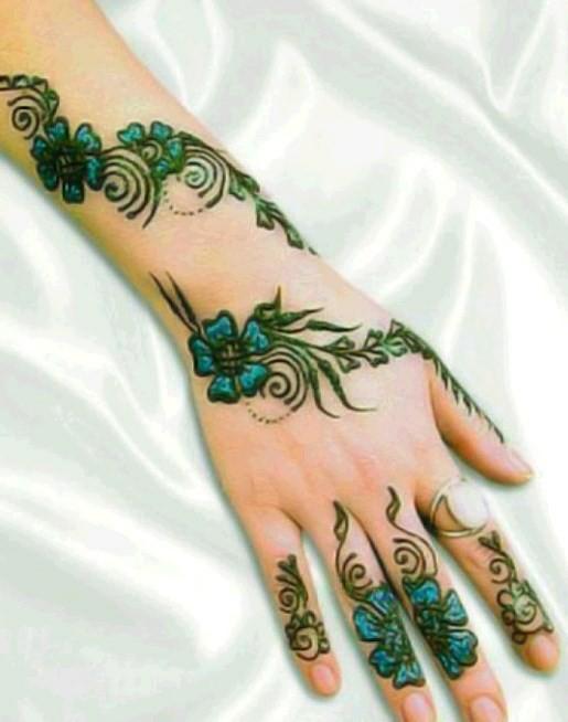 Glitter Henna Designs For Hands