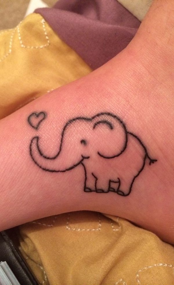 Cute Silhouette Elephant Tattoo For Women - Silhouette Elephant Tattoos - Elephant  Tattoos - Crayon
