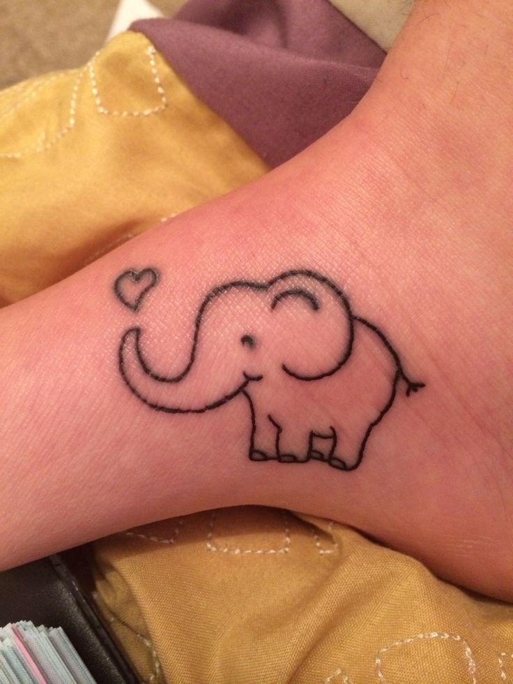 Cute Silhouette Elephant Tattoo For Women Silhouette Elephant Tattoos Elephant Tattoos Crayon
