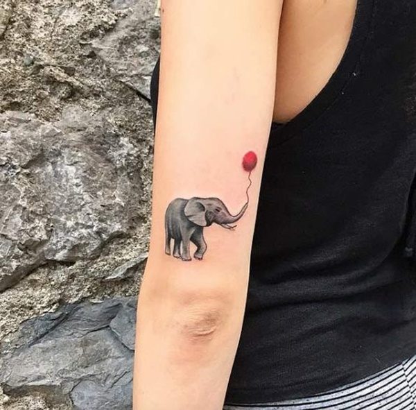 Strong Silhouette Elephant Tattoo on Arm - Silhouette Elephant Tattoos - Elephant  Tattoos - Crayon