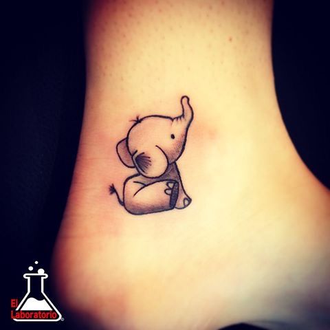 Baby Elephant Tattoo For Women - Tiny Elephant Tattoos - Elephant Tattoos -  Crayon