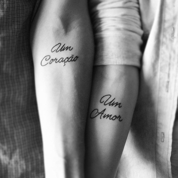 Another Language Beautiful Couple Tattoo Design - Meaningful Couple Tattoos  - Meaningful Tattoos - Crayon