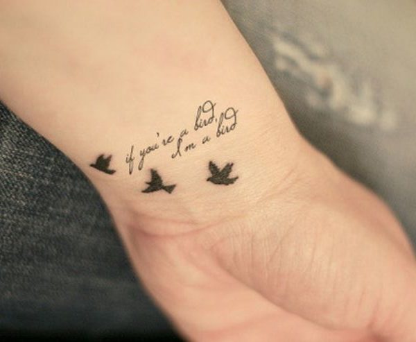 Small Birds Quote Tattoo - Small Meaningful Tattoos - Meaningful Tattoos -  Crayon