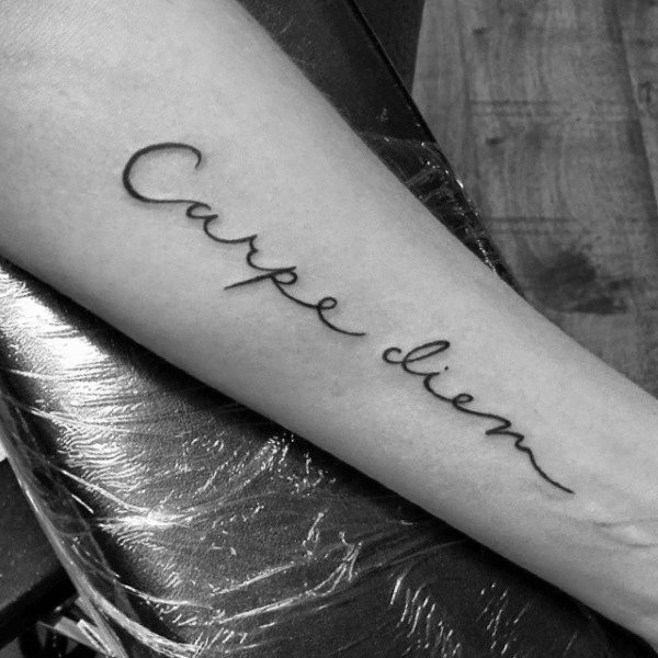 Carpe Diem Tattoo Design - Small Meaningful Tattoos - Meaningful Tattoos - Crayon
