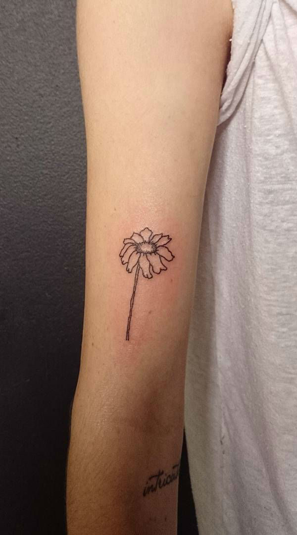 Simple Small Flower Tattoos - Collar bone flower tattoo, simple and