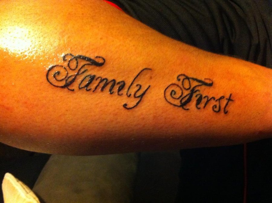 Family First Tattoo Design - Meaningful Family Tattoos - Meaningful