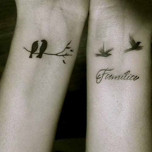 Family birds Tattoo Design on Wrist - Meaningful Family Tattoos -  Meaningful Tattoos - Crayon