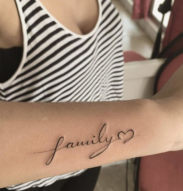 Forearm Family Tattoo Design - Meaningful Family Tattoos - Meaningful