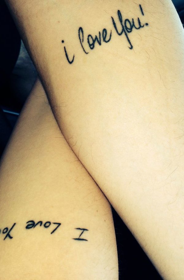 I Love You Couple Tattoo Design Meaningful Couple Tattoos Meaningful Tattoos Crayon