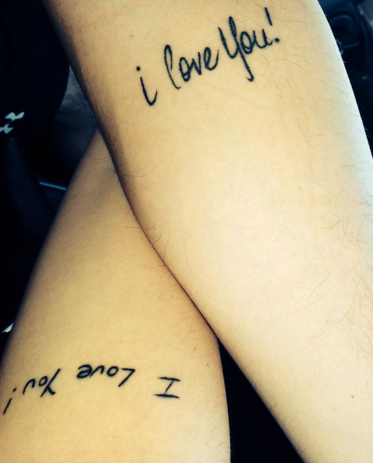 I Love You Couple Tattoo Design - Crayon