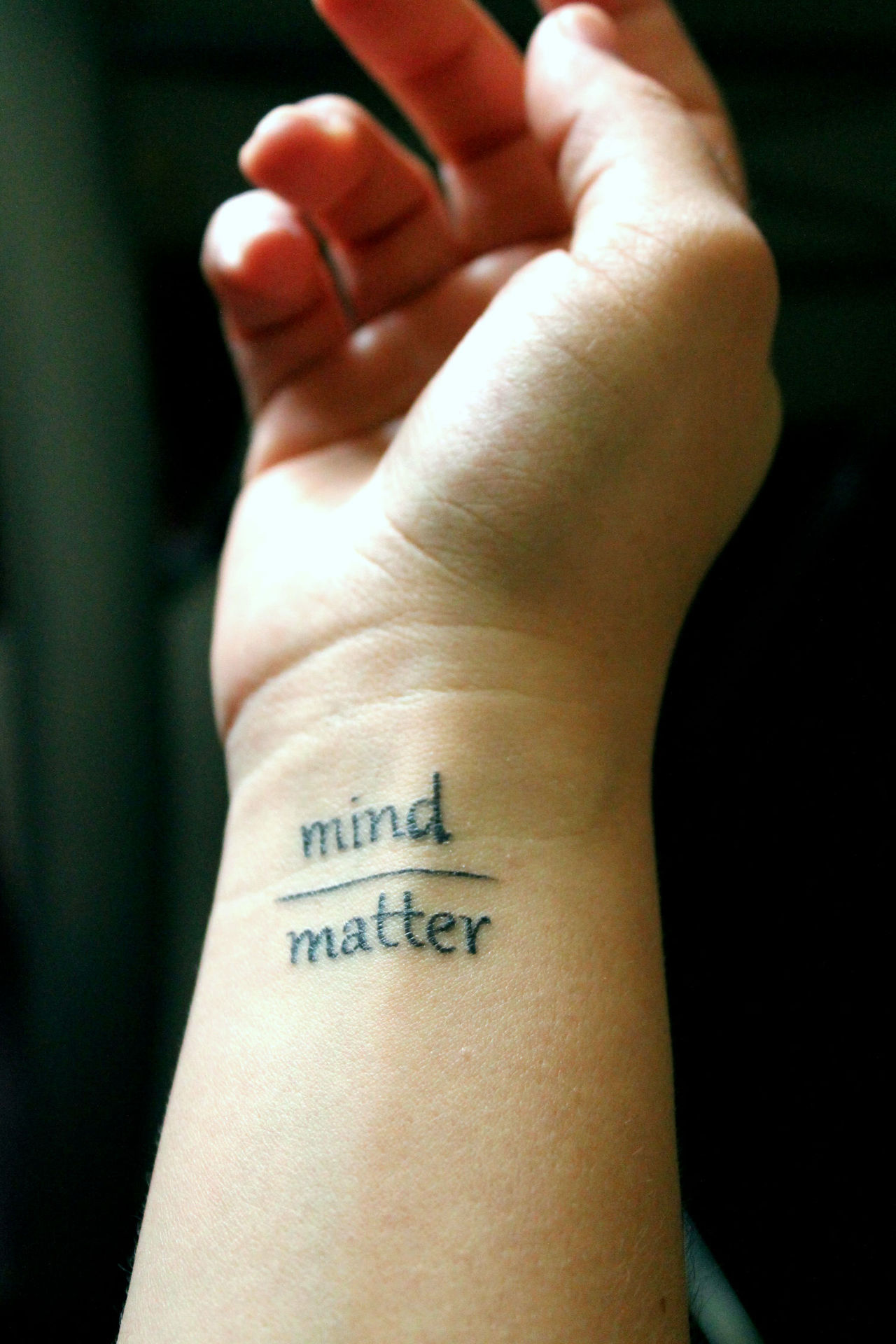 Mind over Matter Tattoo - Crayon