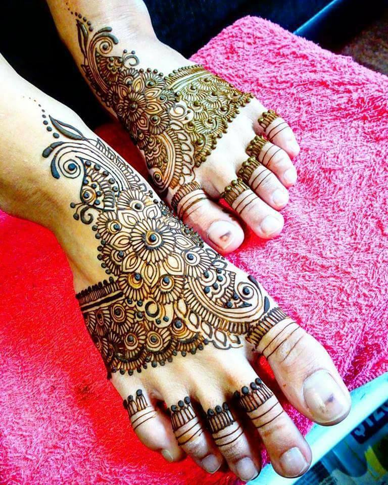 24 Best Hand Foot  Matching Mehndi  Designs  2019 Mehndi  