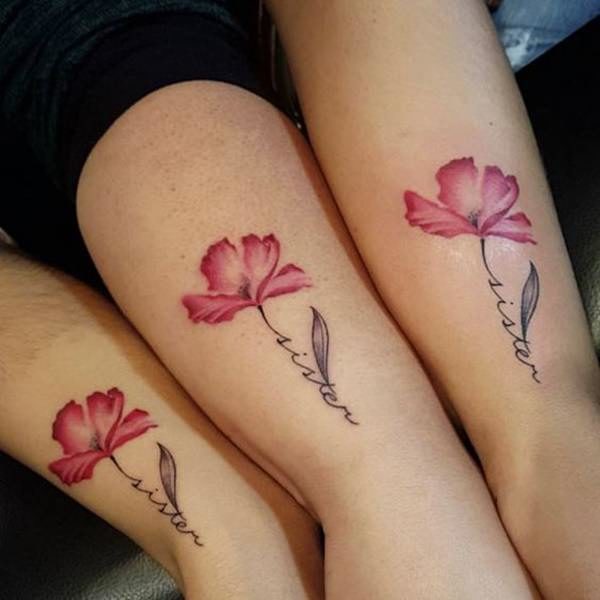 Buy Sisters Flower Temporary Tattoo  Matching Tattoo  Best Online in  India  Etsy