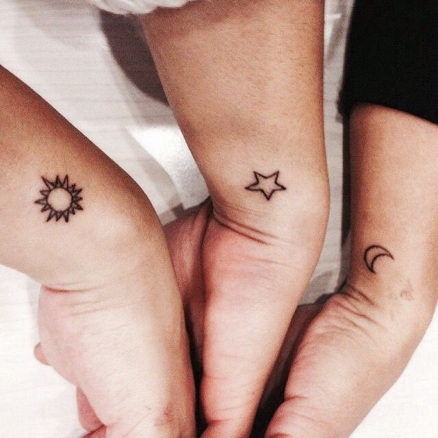 Details more than 76 stars moon and sun tattoos best  thtantai2