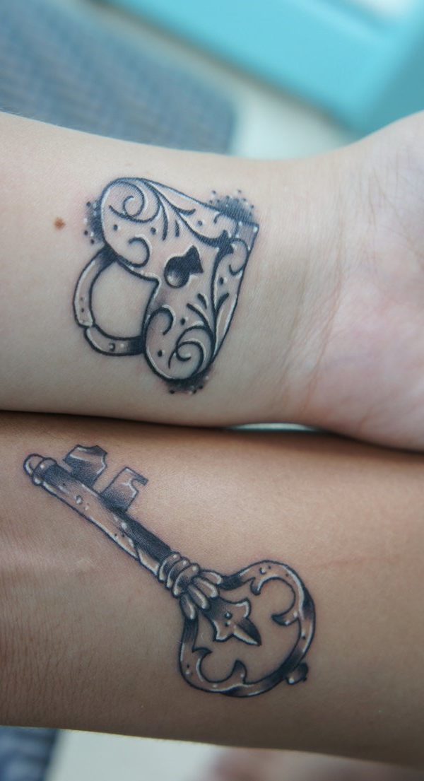 The Lock and Key Couple Tattoo Design - Meaningful Couple Tattoos -  Meaningful Tattoos - Crayon