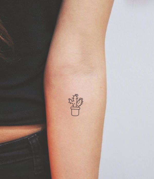 46 Free Tattoo Simple Cactus Idea Tattoo Images