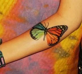 Loveable Monarch Butterfly Tattoo - 3D Monarch Butterfly Tattoos - Butterfly  Tattoos - Crayon