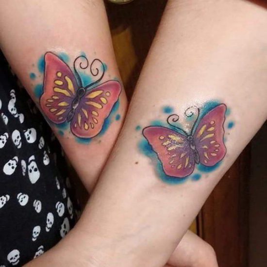 Awe-inspiring Mother Daughter Butterfly Tattoo Design - Mother Daughter ...