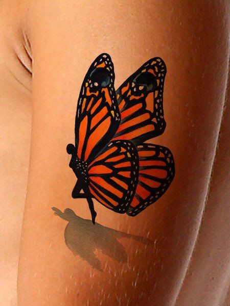 Awesome Monarch Butterfly Tattoo Design - 3D Monarch Butterfly Tattoos - Butterfly  Tattoos - Crayon