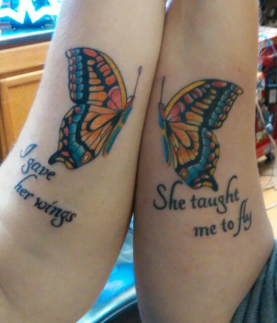 Butterfly Mother Daughter Tattoo Design Mother Daughter Butterfly Tattoos Butterfly Tattoos