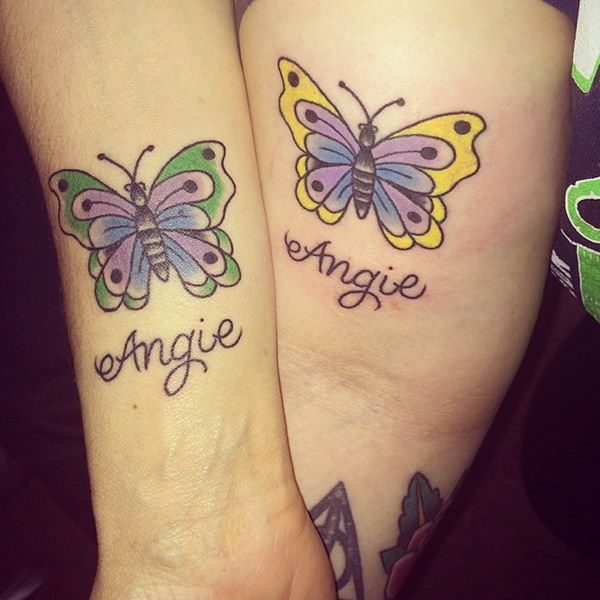 Cool Mother daughter Butterfly Tattoo Design - Mother Daughter Butterfly  Tattoos - Butterfly Tattoos - Crayon