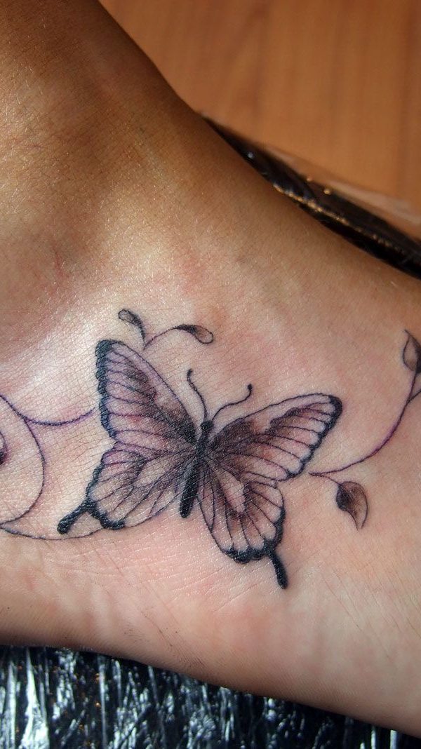 55 Butterfly Foot Tattoo Ideas Foot Tattoo Butterfly Tattoo Butterfly ...
