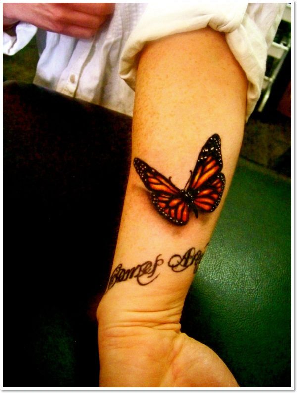 Lovable Monarch Butterfly Tattoo Design - 3D Monarch Butterfly Tattoos - Butterfly  Tattoos - Crayon