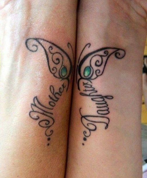 Enamoring Butterfly Mother Daughter Tattoo Design  Mother Daughter Butterfly  Tattoos  Butterfly Tattoos  Crayon