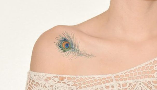 small peacock tattoos for females