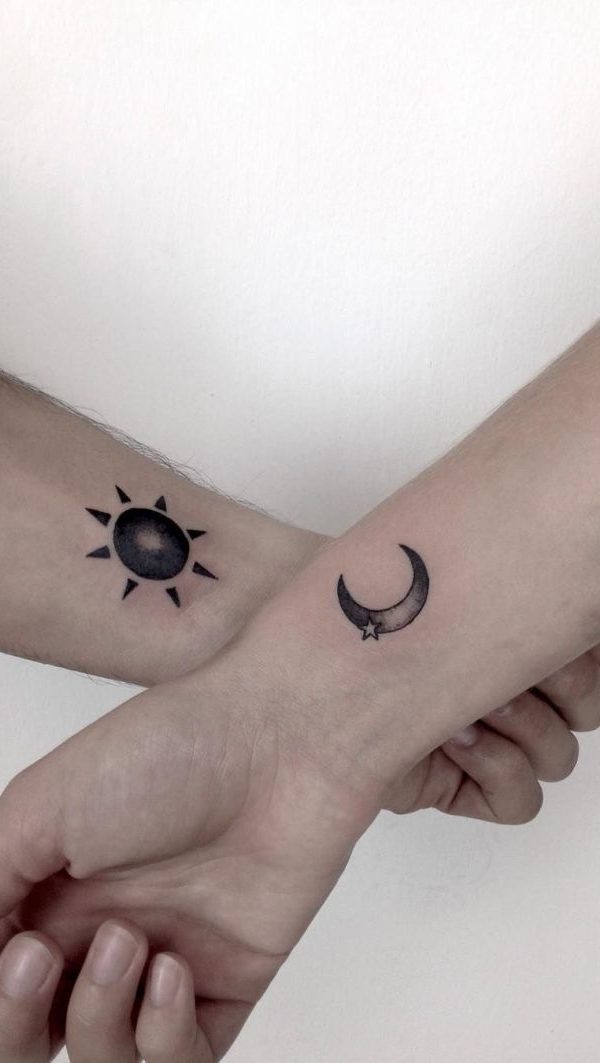 Needle House  Sun and Moon Couple tattoo swipe left  Facebook