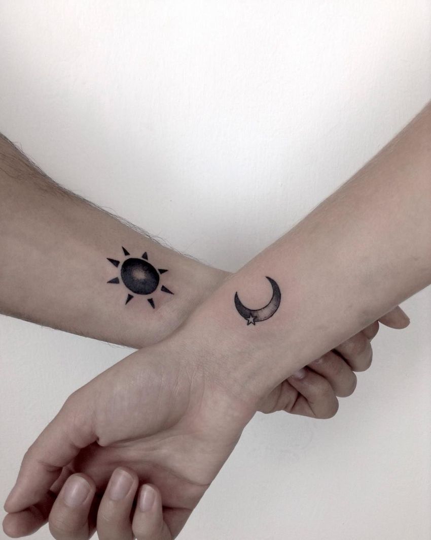The Sun and Moon Couple Tattoo Design - Meaningful Couple Tattoos -  Meaningful Tattoos - Crayon