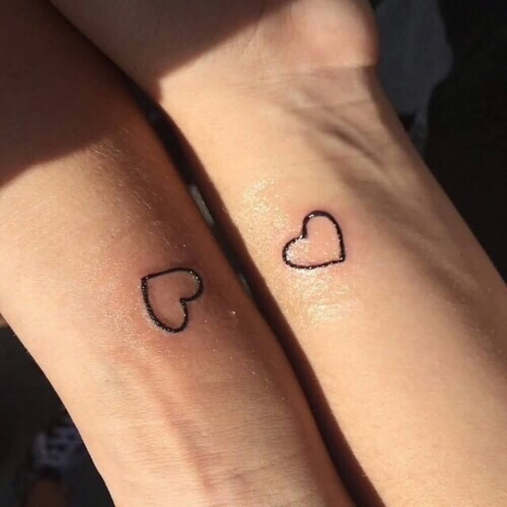 Tiny Hearts Couple Tattoo Design - Meaningful Couple Tattoos - Meaningful Tattoos - Crayon