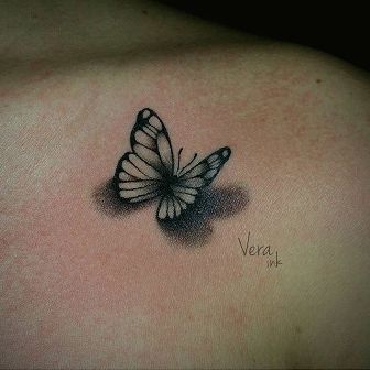 Tiny Butterfly Tattoo Design on Leg - Tiny Butterfly Tattoos ...