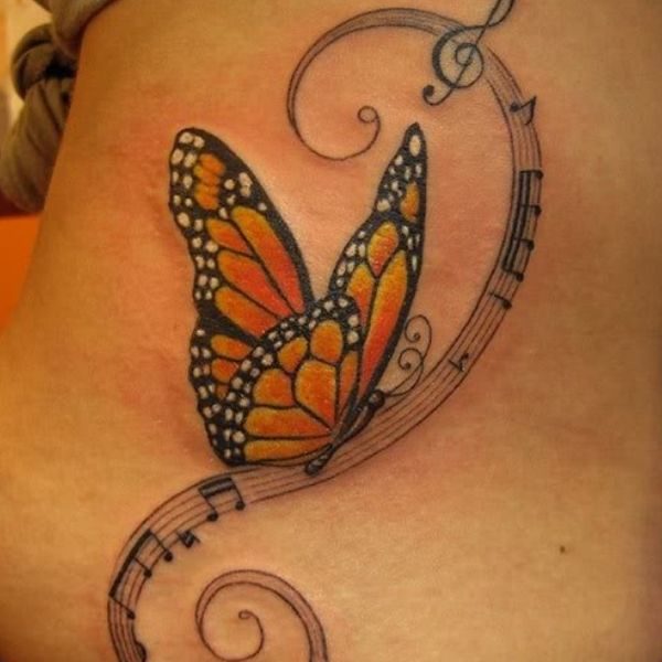 Best 3D Monarch Butterfly Tattoos Pictures - Crayon