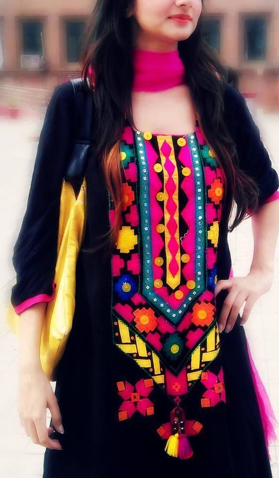 15 Beautiful Sindhi Embroidery Salwar Kameez Designs - Dresses - Crayon