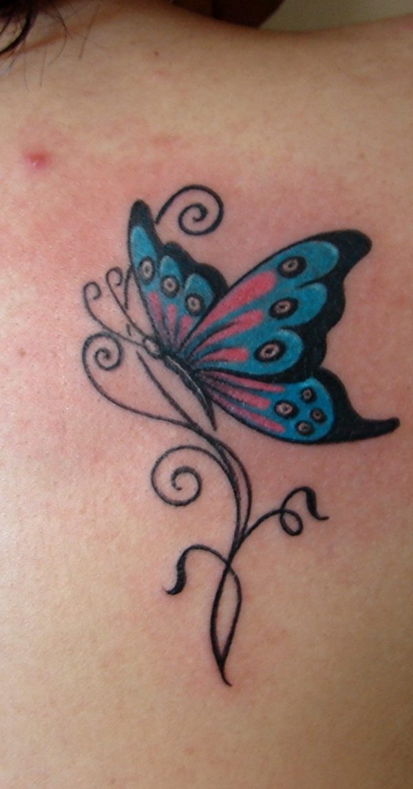 Butterfly Female Tattoo Perfect for Summer Tattoo Design - Butterfly Tattoos  For Females - Butterfly Tattoos - Crayon