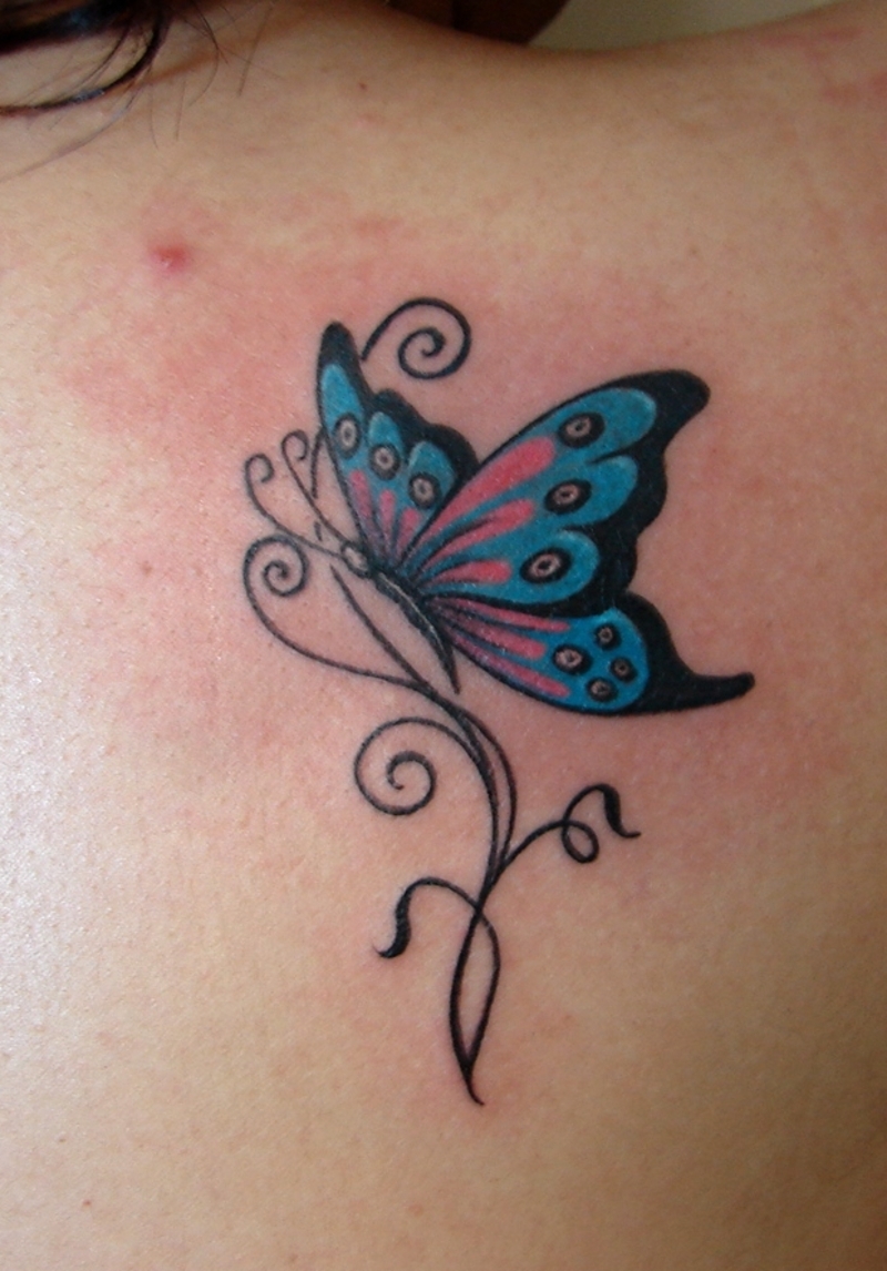 Painted lady butterfly tattoo