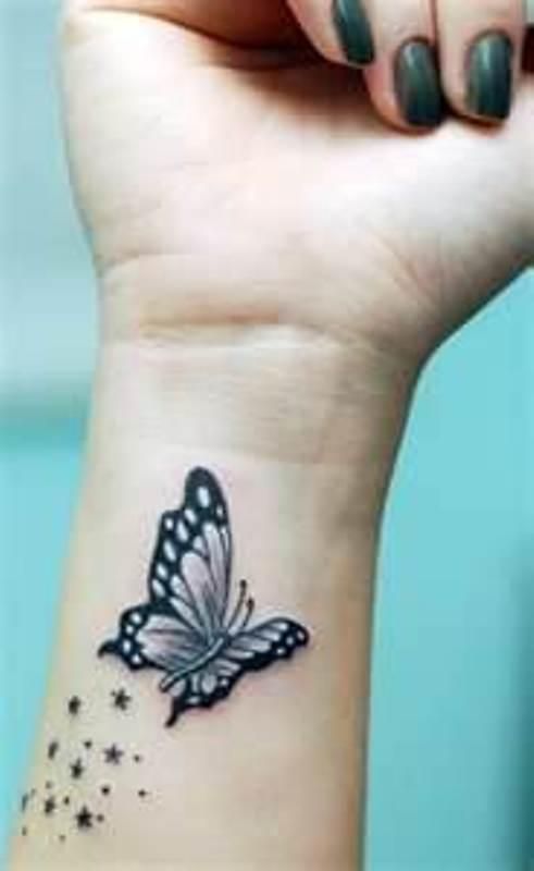 Design and Swirls Female Tattoo Design - Butterfly Tattoos For Females - Butterfly  Tattoos - Crayon