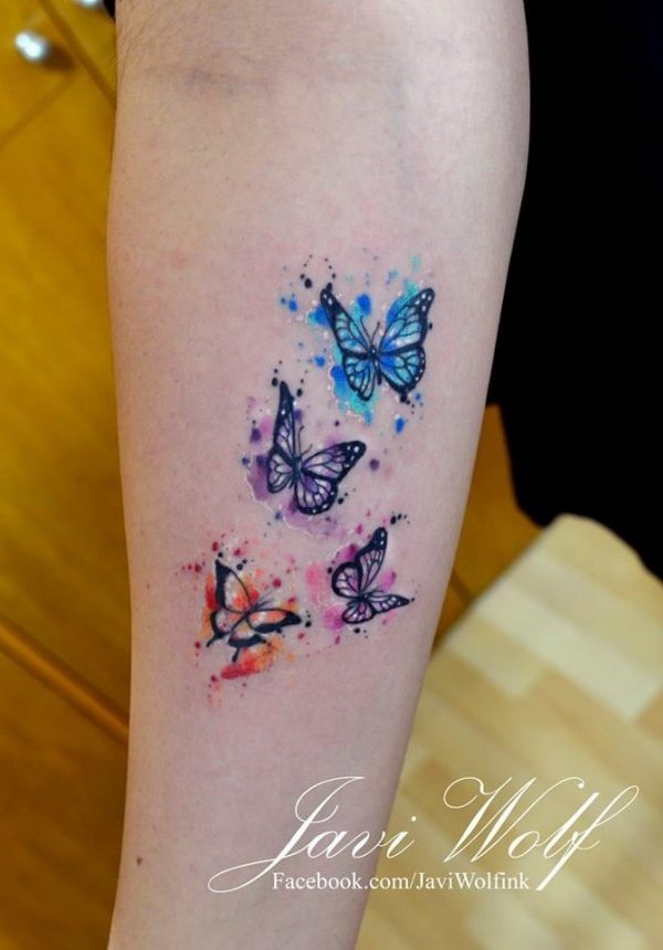 Female Butterfly Tattoo Design on Arm - Butterfly Tattoos For Females - Butterfly  Tattoos - Crayon