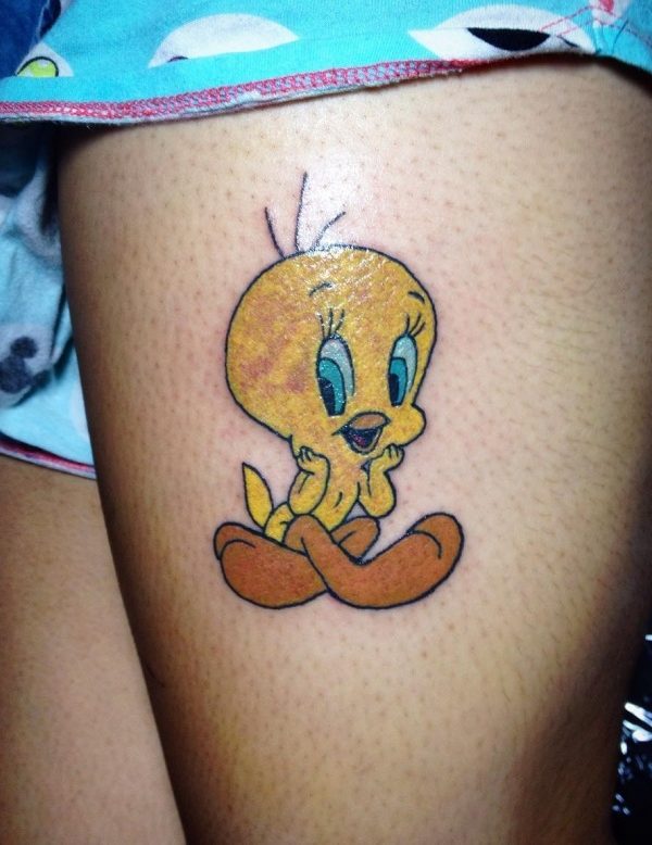 Tweety Bird Tattoo Design - Easy Bird Tattoos - Easy Tattoos - Crayon