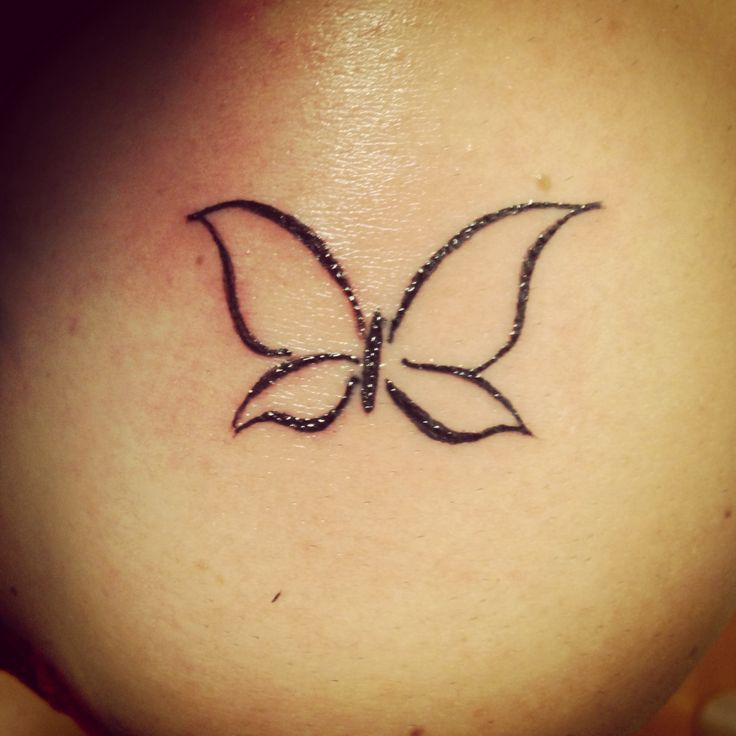 Butterflies Easy Simple Tattoo Easy Simple Tattoos Easy Tattoos Crayon