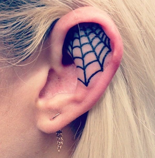 The Body Architects Tattoo Studio  Spider web ear tattoo by Marc  Stapelberg tattoosbymarcstapelberg Bookings infothebodyarchitectscom   Facebook