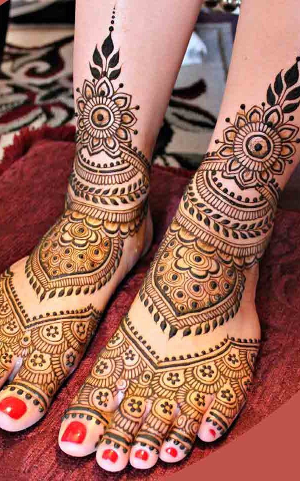 Botanical Foot Beads  Mehndi  Design Foot Eid Mehndi  