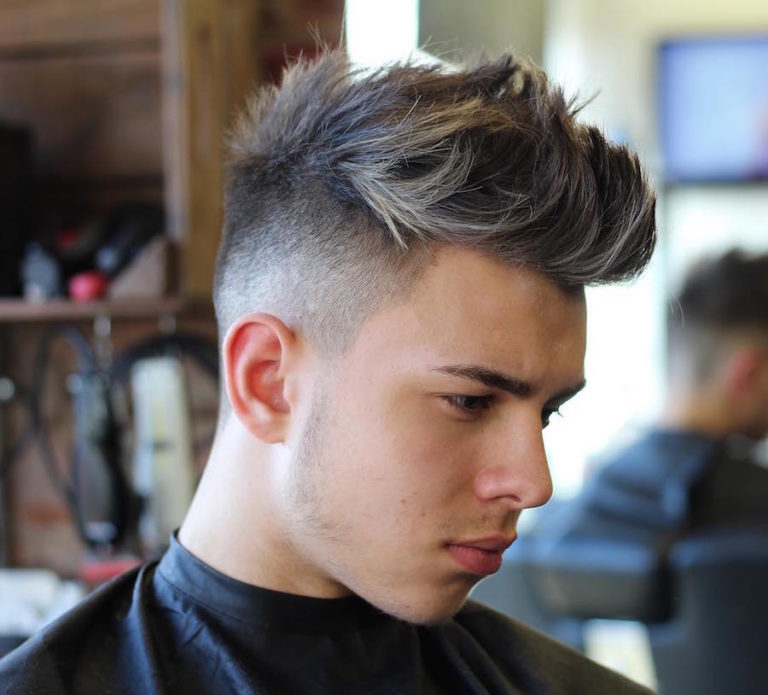 Textured Quiff Haircut - Crayon