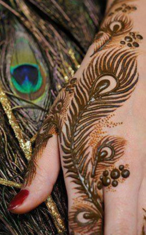 Peacock Mehndi Design For Back Hand Mehndi Designs Easy And Beautiful